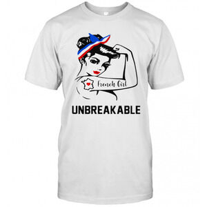 Strong Woman Tattoo French Girl Unbreakable T-Shirt